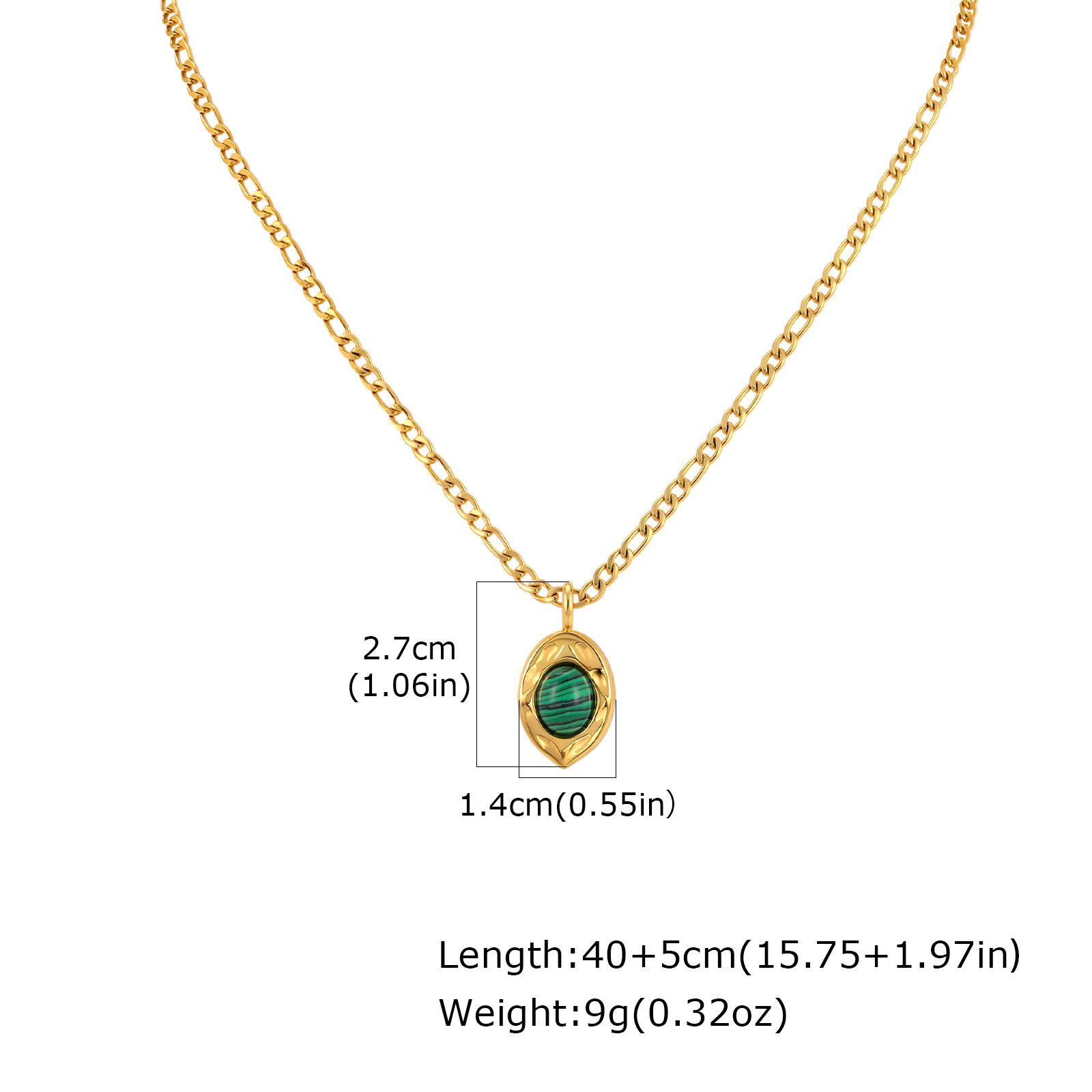 Foreign Trade Jewelry, Retro High-End Stainless Steel Natural Stone Pendant Necklace Female Nc-2534
Foreign Trade Jewelry, Retro High-End Stainless Steel Natural Stone Pendant Necklace Female Nc-2534