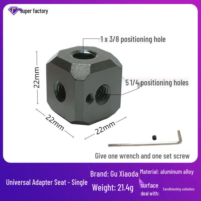Aluminum Alloy Multi-hole 1/4 to 3/8 Tripod Mount Adapter for Photography Accessories
Aluminum Alloy Multi-hole 1/4 to 3/8 Tripod Mount Adapter for Photography Accessories