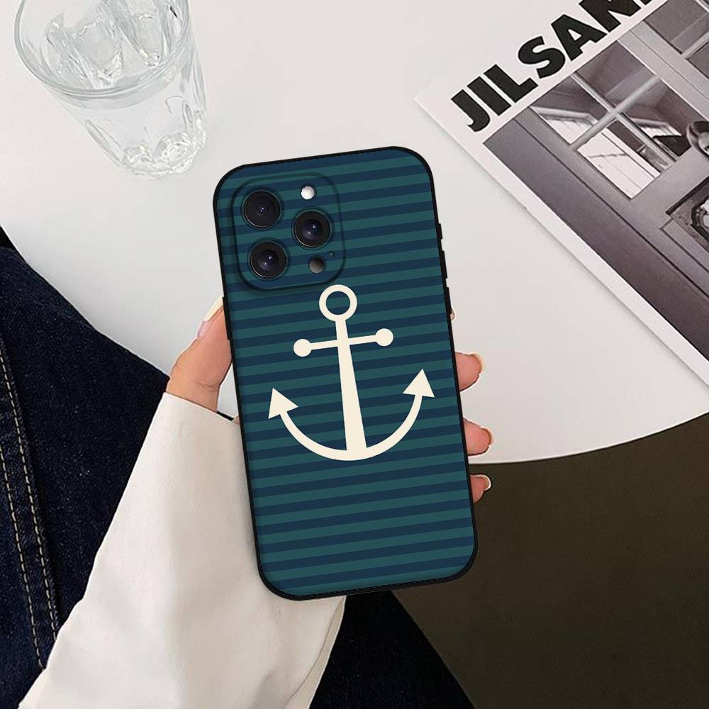 Cartoon Sailor Anchor Phone Case For IPhone 1716 15 14 13 Pro Max 11 12 Mini X Xs XR Black Silicone Cover iPhone17
Cartoon Sailor Anchor Phone Case For IPhone 1716 15 14 13 Pro Max 11 12 Mini X Xs XR Black Silicone Cover iPhone17