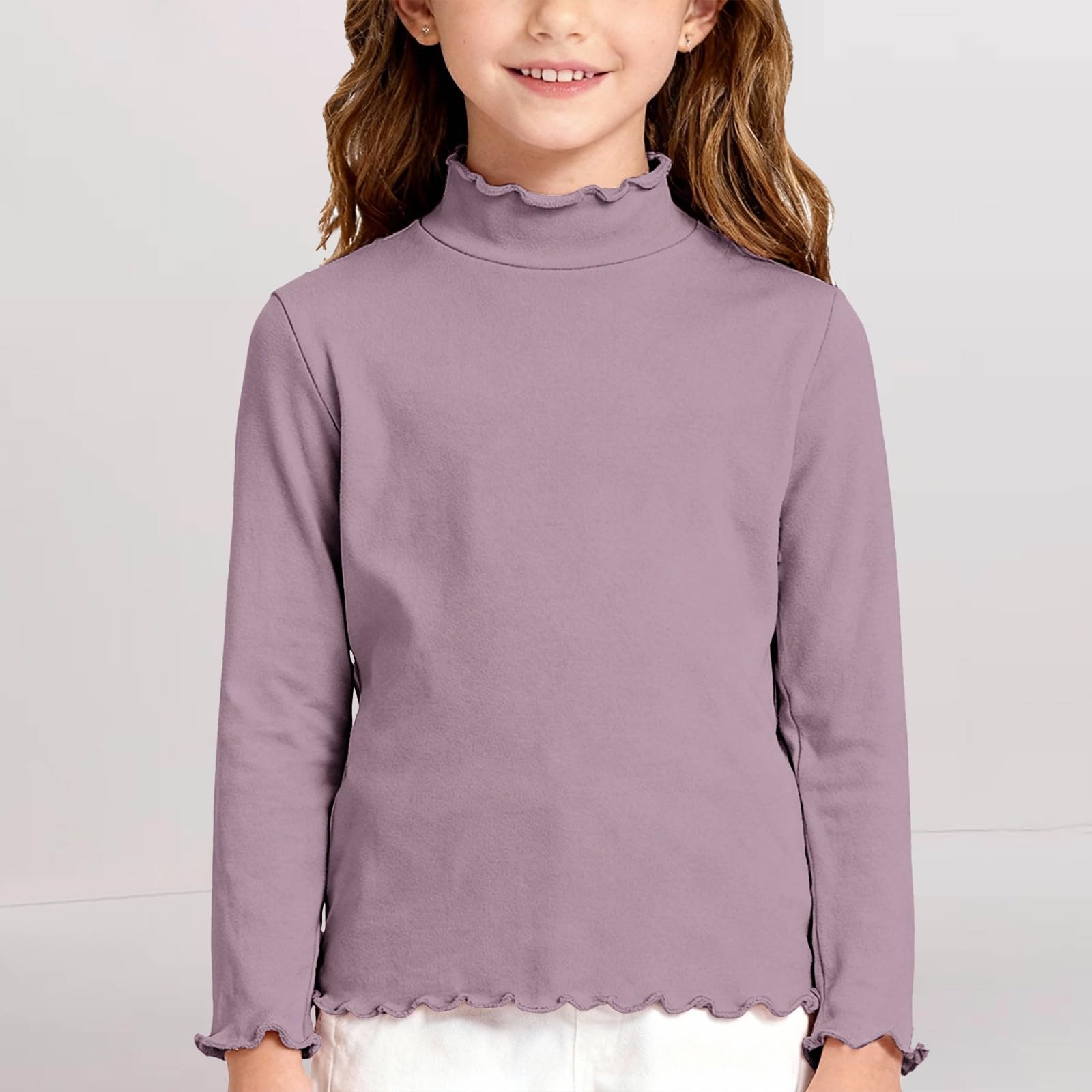 Girls Lettuce Edge TrimRuched Side Ribbed Knit Crewneck Casual Slim Fit Base Layer Top 90 фіолетовий
Girls Lettuce Edge TrimRuched Side Ribbed Knit Crewneck Casual Slim Fit Base Layer Top 90 фіолетовий