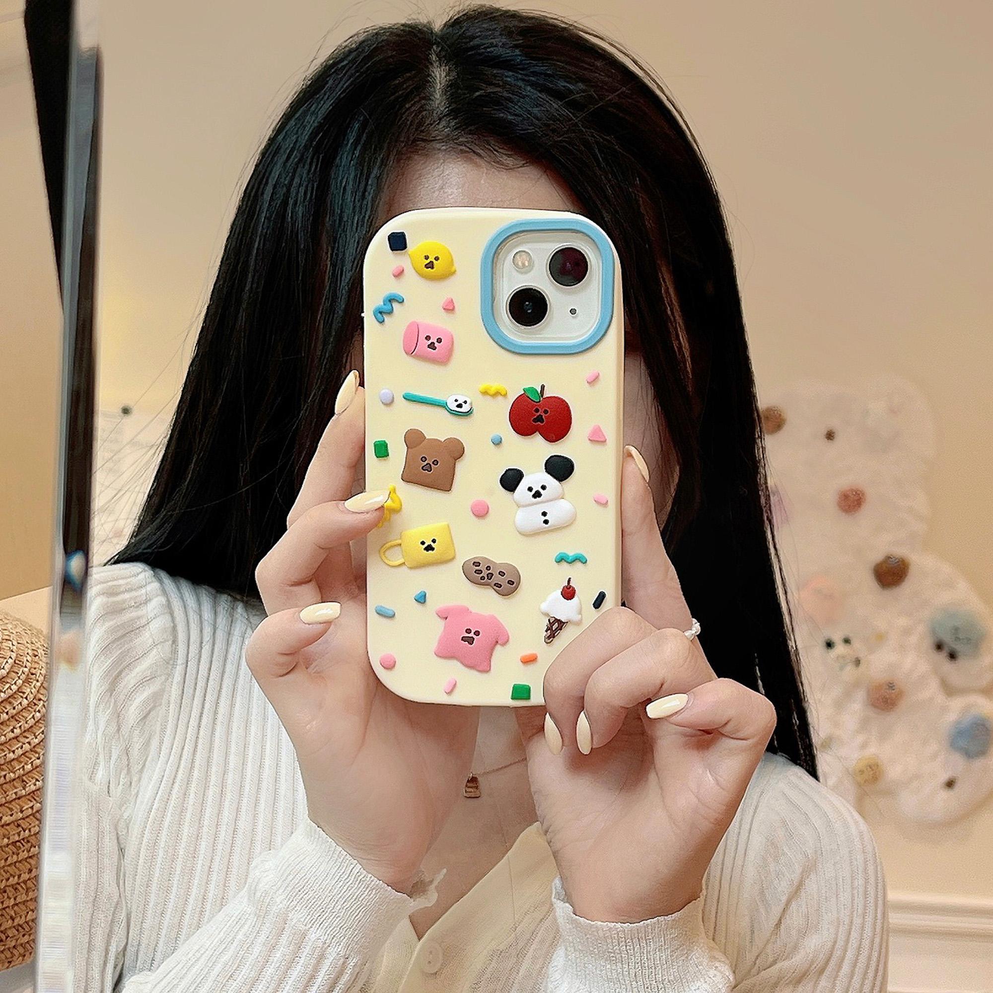 For iPhone 15 Silicone Case Cute 3D Cartoon Fragment Design Shockproof Phone Back Cover As Shown A
For iPhone 15 Silicone Case Cute 3D Cartoon Fragment Design Shockproof Phone Back Cover As Shown A