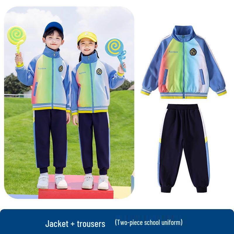 Kindergarten Girls Academic Style Uniform Set: Spring/Autumn 3-Piece Performance and Sportswear for Primary School Students. 120 cm
Kindergarten Girls Academic Style Uniform Set: Spring/Autumn 3-Piece Performance and Sportswear for Primary School Students. 120 cm