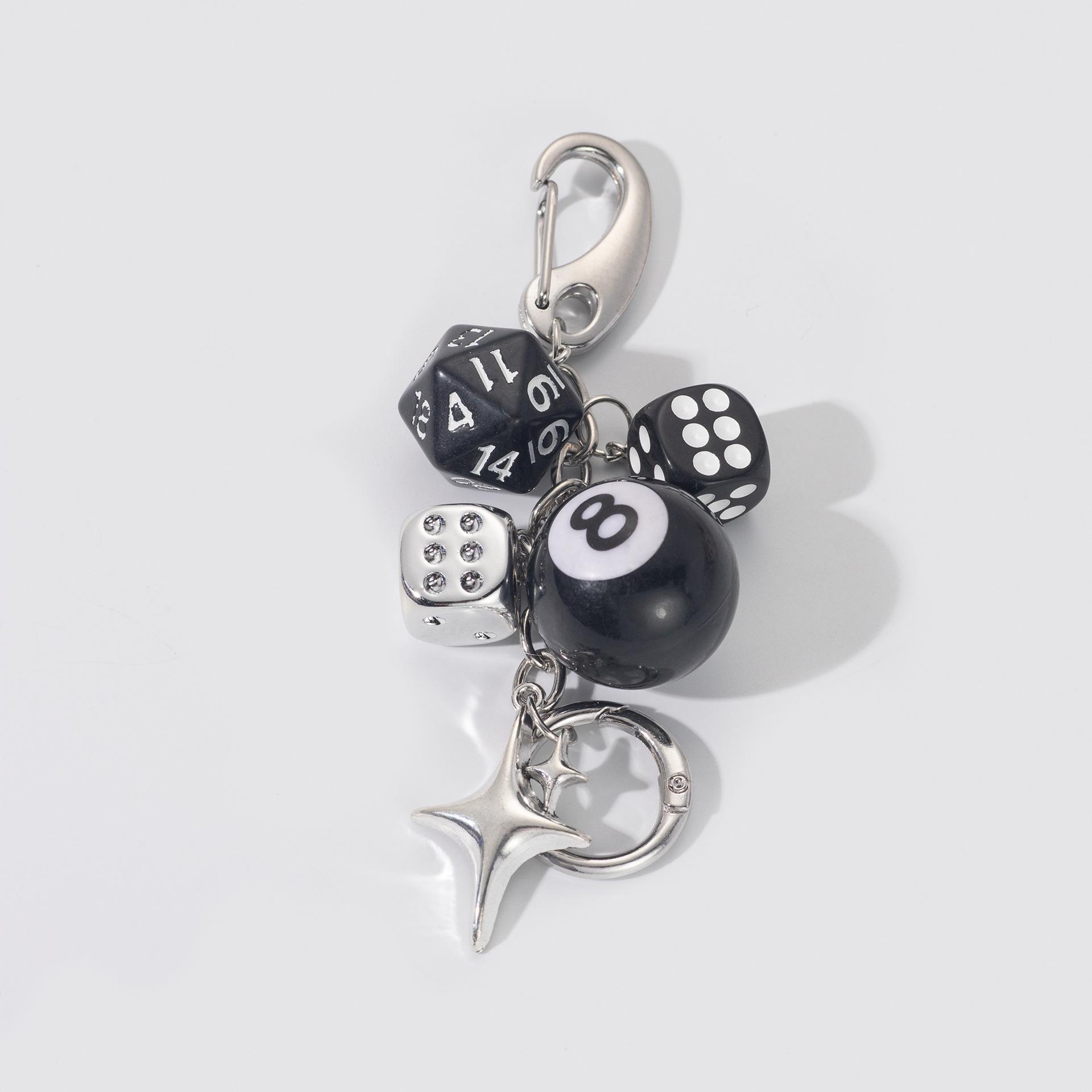 Dice No. 8 Billiards Keychain Y2K Starburst Pendant Bag Hangings Punk Ornament Accessories
Dice No. 8 Billiards Keychain Y2K Starburst Pendant Bag Hangings Punk Ornament Accessories