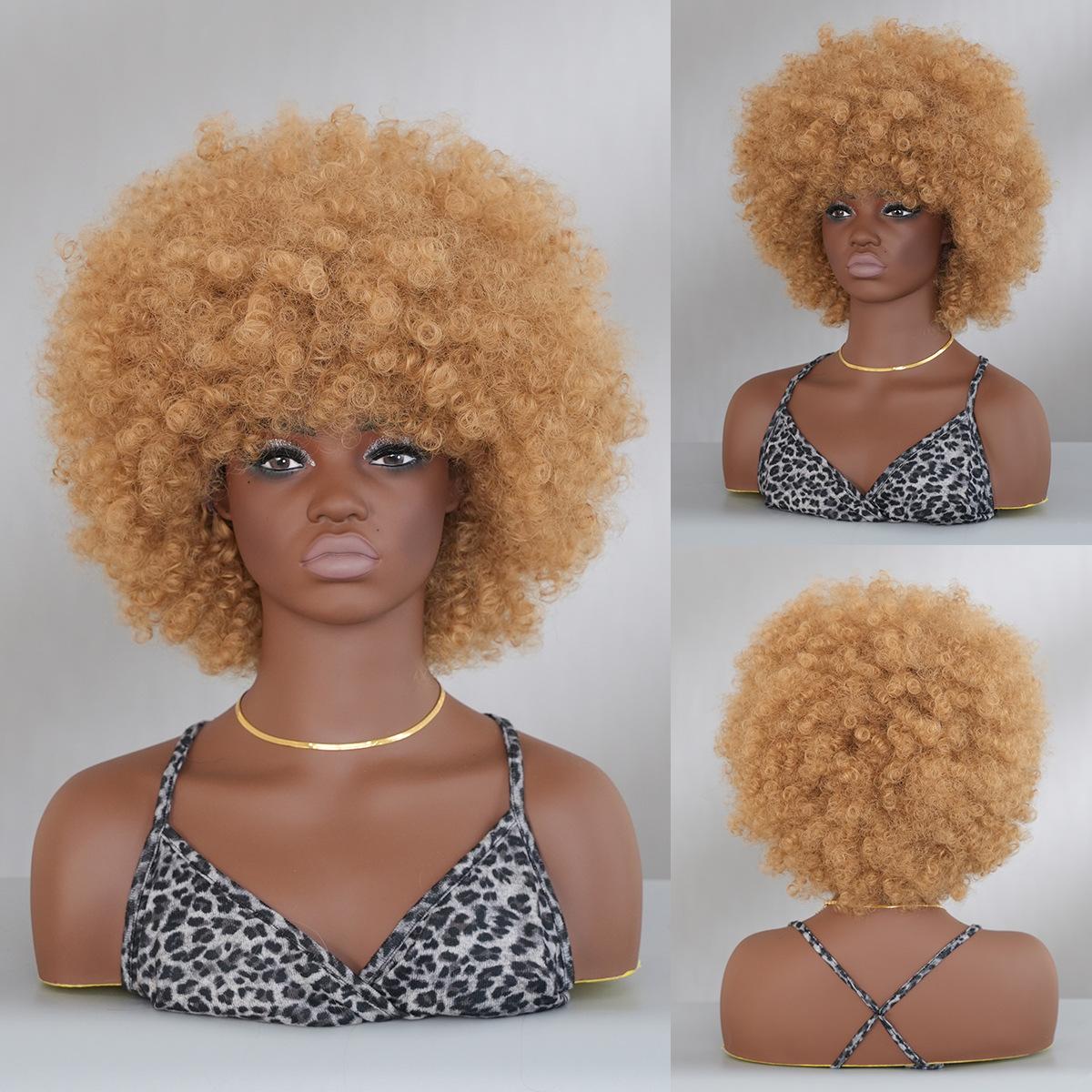 African American Women’s Short Curly Wig Spring Curl Brown Pixie Cut with Blunt Bangs Synthetic Hair жовтий
African American Women’s Short Curly Wig Spring Curl Brown Pixie Cut with Blunt Bangs Synthetic Hair жовтий