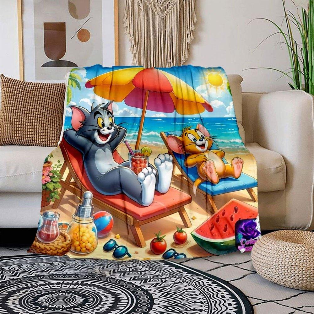 Tom & Jerry Beach Fun Summer Poster Print Blanket Flannel Throw Blanket for Sofa, Bed, Travel, Camping, Office 100x150cm
Tom & Jerry Beach Fun Summer Poster Print Blanket Flannel Throw Blanket for Sofa, Bed, Travel, Camping, Office 100x150cm