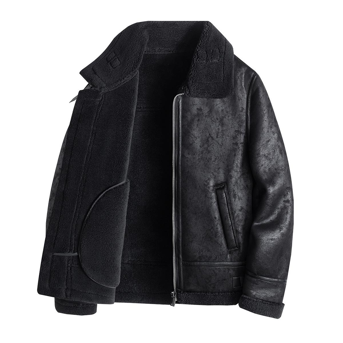 Fur All-in-one Jacket Men s Winter Velvet Thickened Motorcycle Jacket Trendy Brand Casual Jacket Cotton Jacket Lamb Velvet Leather Jacket L
Fur All-in-one Jacket Men s Winter Velvet Thickened Motorcycle Jacket Trendy Brand Casual Jacket Cotton Jacket Lamb Velvet Leather Jacket L