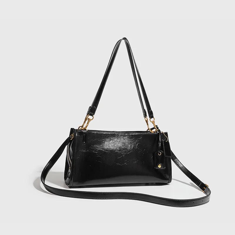Women s Luxury Retro Shoulder Bag Waxed Leather High-quality Brand Handbag Rectangular Zippered Crossbody Bag Casual Commuter 34x11x17cm чёрный
Women s Luxury Retro Shoulder Bag Waxed Leather High-quality Brand Handbag Rectangular Zippered Crossbody Bag Casual Commuter 34x11x17cm чёрный