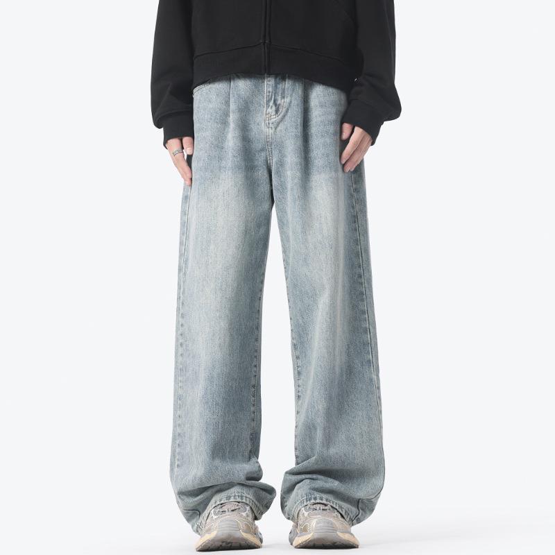 Новые весенне-осенние джинсы с широкими штанинами, мужские, американская высокая улица, ретро, варёные, старые широкие брюки XXL синий
Новые весенне-осенние джинсы с широкими штанинами, мужские, американская высокая улица, ретро, варёные, старые широкие брюки XXL синий