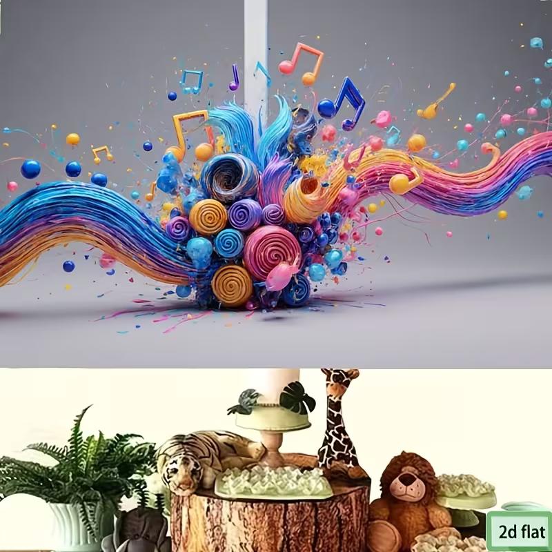 2D Baby Shower Safari Decor, Realistic Tiger, Giraffe & Bear Cake Smash Tapestry 47.2x31.5inch/120*80cm
2D Baby Shower Safari Decor, Realistic Tiger, Giraffe & Bear Cake Smash Tapestry 47.2x31.5inch/120*80cm