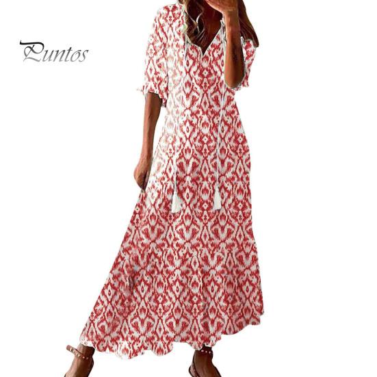 Женское летнее платье трапециевидной формы с большим подолом в богемном стиле и половиной рукавов с кисточками и V-образным вырезом, свободное пляжное платье макси с принтом для отпуска 2XL красный
Женское летнее платье трапециевидной формы с большим подолом в богемном стиле и половиной рукавов с кисточками и V-образным вырезом, свободное пляжное платье макси с принтом для отпуска 2XL красный