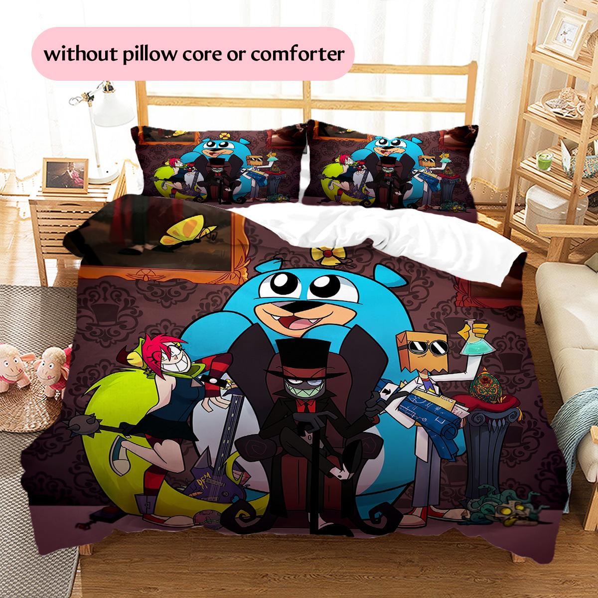 Black Hat Pattern Bedding Quilt Set Home Decoration Gift (1 * duvet cover + 2 * pillowcase without core) 135x200cm
Black Hat Pattern Bedding Quilt Set Home Decoration Gift (1 * duvet cover + 2 * pillowcase without core) 135x200cm