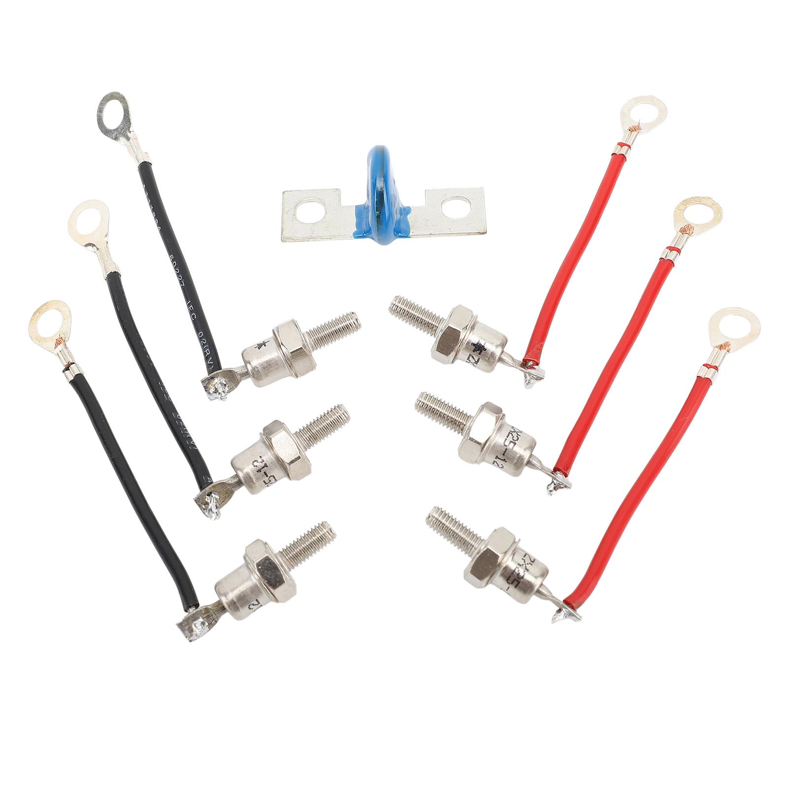 Diode Rectifier Kit 25A RSK1001 3 Positive Diodes 3 Negative Diodes Compatible with Generator
Diode Rectifier Kit 25A RSK1001 3 Positive Diodes 3 Negative Diodes Compatible with Generator