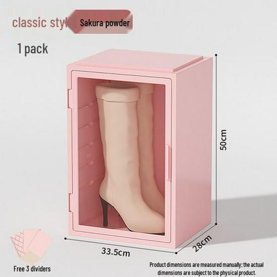 Over-the-Knee Boots Dustproof Storage Cabinet - Large Capacity Space-Saving Shoe Organizer 33.5cm x 28cm x 50cm
Over-the-Knee Boots Dustproof Storage Cabinet - Large Capacity Space-Saving Shoe Organizer 33.5cm x 28cm x 50cm