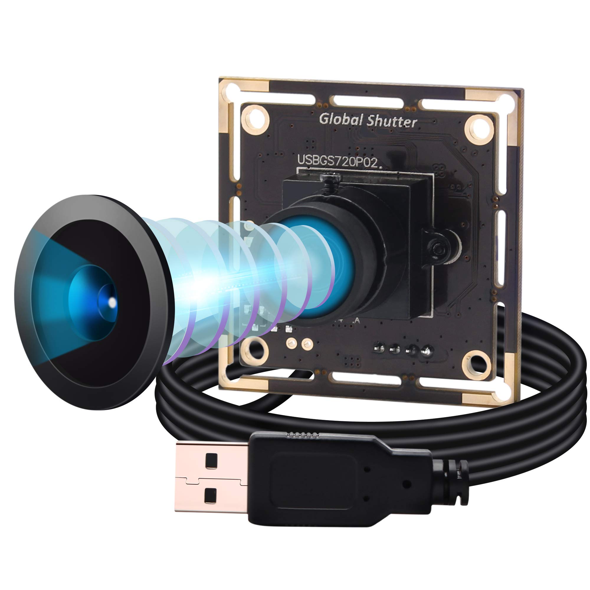 ELP Global Shutter Монохромна USB-камера 1 мільйон пікселів Високошвидкісна 60 кадрів/с Чорно-біла веб-камера HD 720P UVC Комп’ютерна веб-камера Широкий кут 100
ELP Global Shutter Монохромна USB-камера 1 мільйон пікселів Високошвидкісна 60 кадрів/с Чорно-біла веб-камера HD 720P UVC Комп’ютерна веб-камера Широкий кут 100