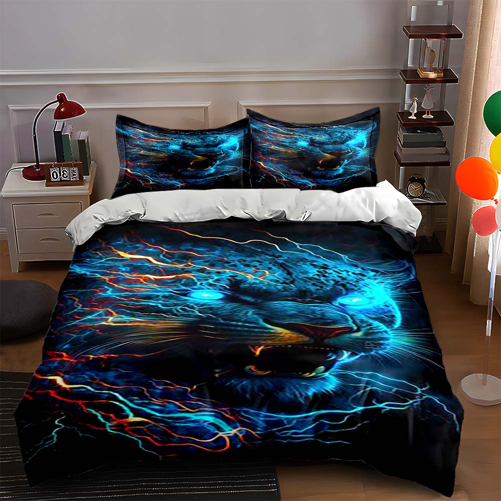 Glowing leopard design Bedding Duvet cover sets Duvet covers Pillowcases gifts (1 * Duvet Cover 2 * Pillowcases, without duvet insert) 135x200cm
Glowing leopard design Bedding Duvet cover sets Duvet covers Pillowcases gifts (1 * Duvet Cover 2 * Pillowcases, without duvet insert) 135x200cm