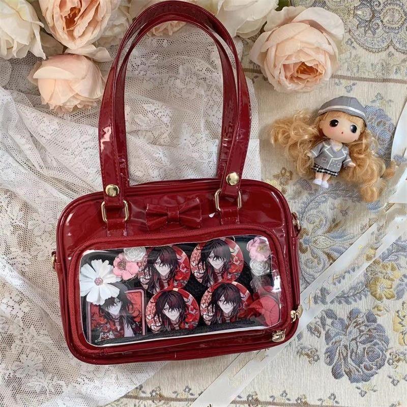 JIAERDI Sweet Bow Black Ladies Ita Bag Square Leather Tote Bag Women Harajuku Large Capacity Transparent Shoulder Bag Y2k 2025 26x19x7cm красный
JIAERDI Sweet Bow Black Ladies Ita Bag Square Leather Tote Bag Women Harajuku Large Capacity Transparent Shoulder Bag Y2k 2025 26x19x7cm красный