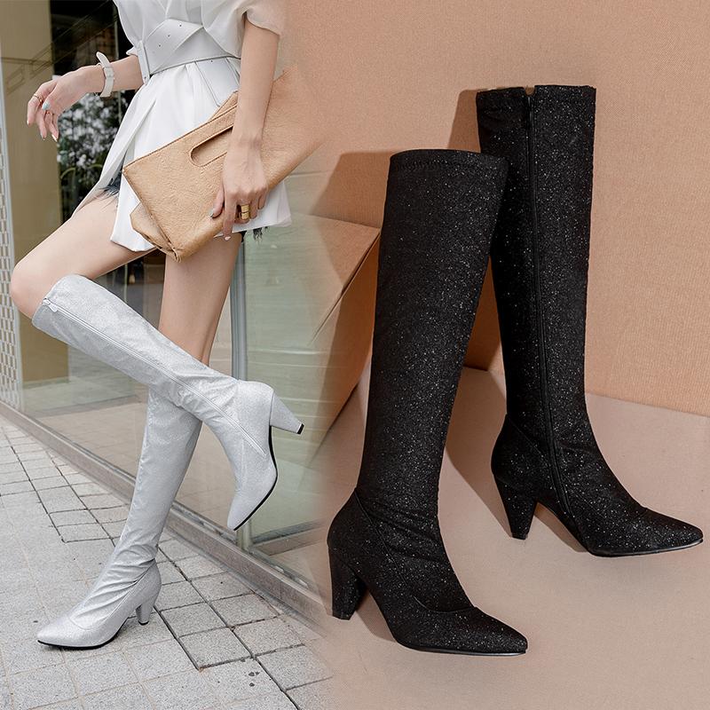 Женские сапоги на высоком каблуке, новые осенне-зимние ботинки на толстом каблуке, универсальные сапоги большого размера. 34 чёрный
Женские сапоги на высоком каблуке, новые осенне-зимние ботинки на толстом каблуке, универсальные сапоги большого размера. 34 чёрный