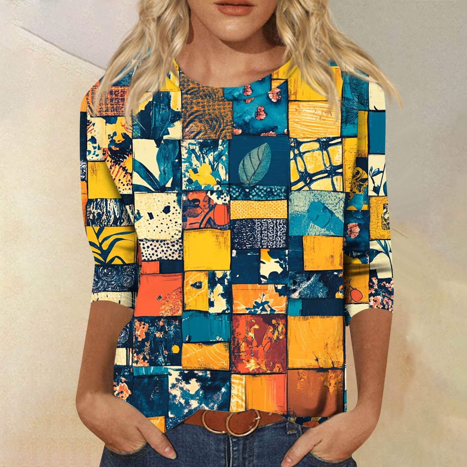 Женская модная повседневная свободная футболка с круглым вырезом и рукавами 3/4 с принтом, женский топ M
Женская модная повседневная свободная футболка с круглым вырезом и рукавами 3/4 с принтом, женский топ M