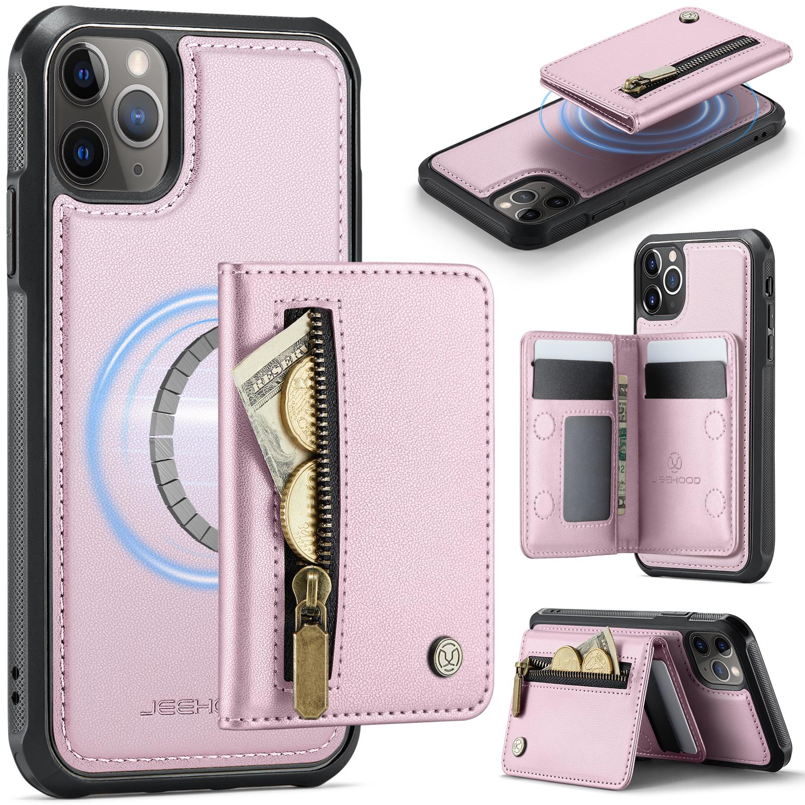 For iPhone 11 Pro Max Case JEEHOOD J12 Magnetic Detachable Zipper Wallet Kickstand Leather Back Cover Compatible with MagSafe
For iPhone 11 Pro Max Case JEEHOOD J12 Magnetic Detachable Zipper Wallet Kickstand Leather Back Cover Compatible with MagSafe