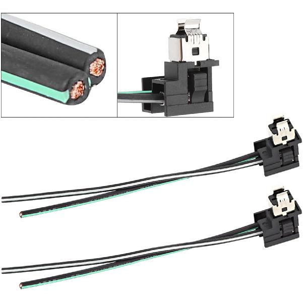 2PCS H1 Headlight Bulb Socket Wiring Harness, Plug Connector Adapter for Car Headlamp Replacement, Heat Resistant Wire Kit
2PCS H1 Headlight Bulb Socket Wiring Harness, Plug Connector Adapter for Car Headlamp Replacement, Heat Resistant Wire Kit