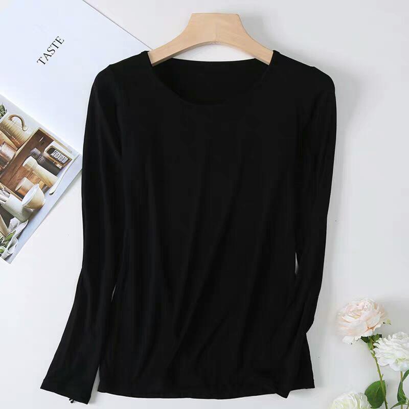 Женские облегающие топы с круглым вырезом и длинным рукавом, эластичные, увлажняющие, для осени и зимы XL чёрный
Женские облегающие топы с круглым вырезом и длинным рукавом, эластичные, увлажняющие, для осени и зимы XL чёрный