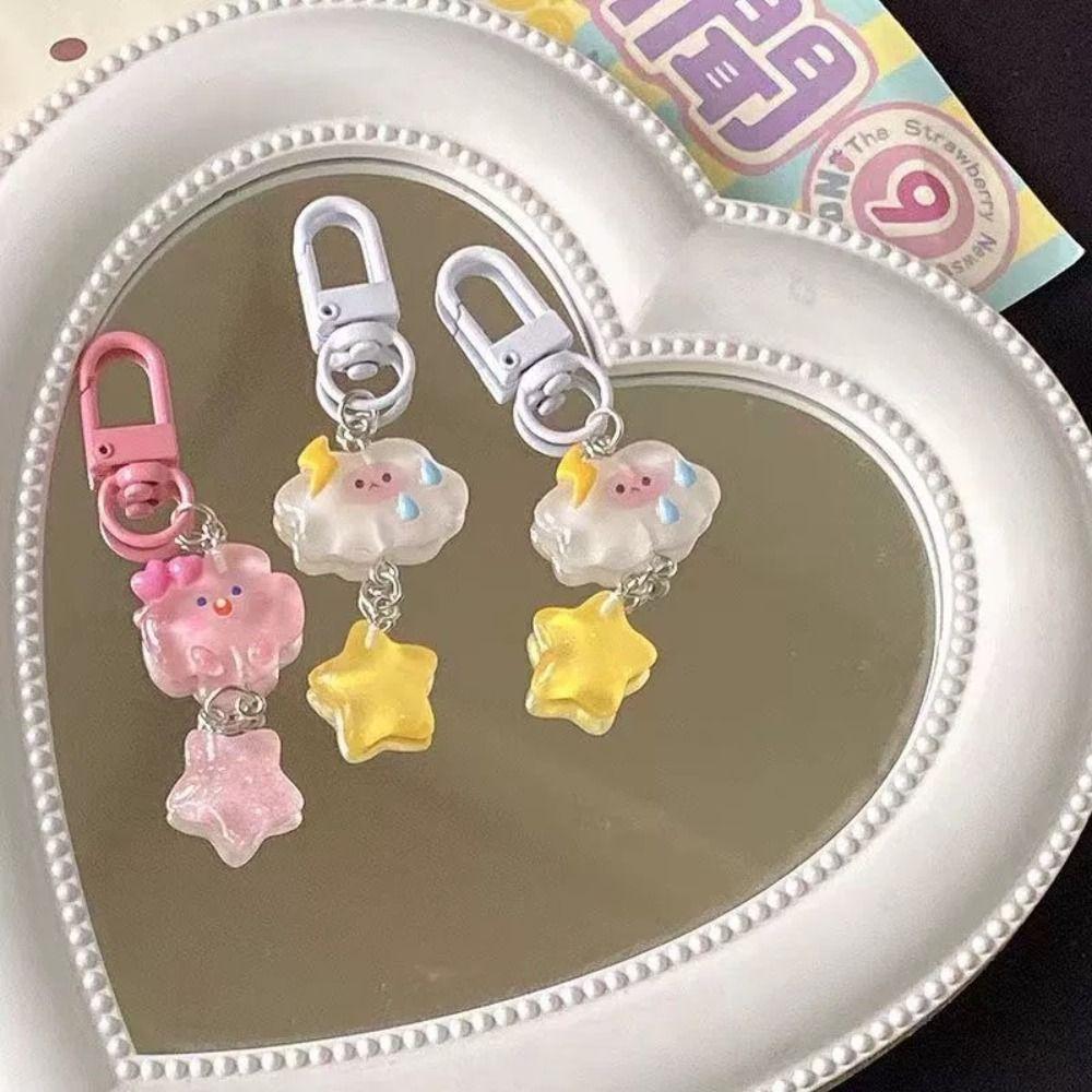 Glitter Cloud Star Key Chain Transparent Keychain Pendant Portable Cartoon 3D Keyring Girls
Glitter Cloud Star Key Chain Transparent Keychain Pendant Portable Cartoon 3D Keyring Girls