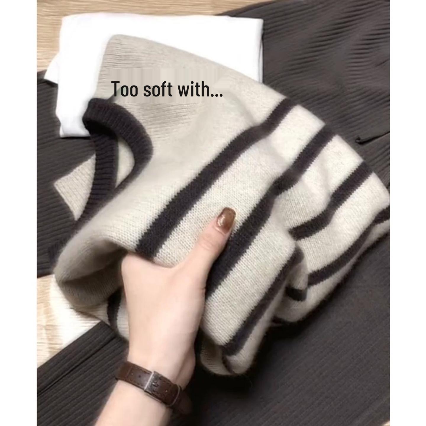 Winter 2025 Popular Hit Color Striped Slimming Round Neck Soft Knit Sweater 2XL (suggested 125-140 jin)
Winter 2025 Popular Hit Color Striped Slimming Round Neck Soft Knit Sweater 2XL (suggested 125-140 jin)