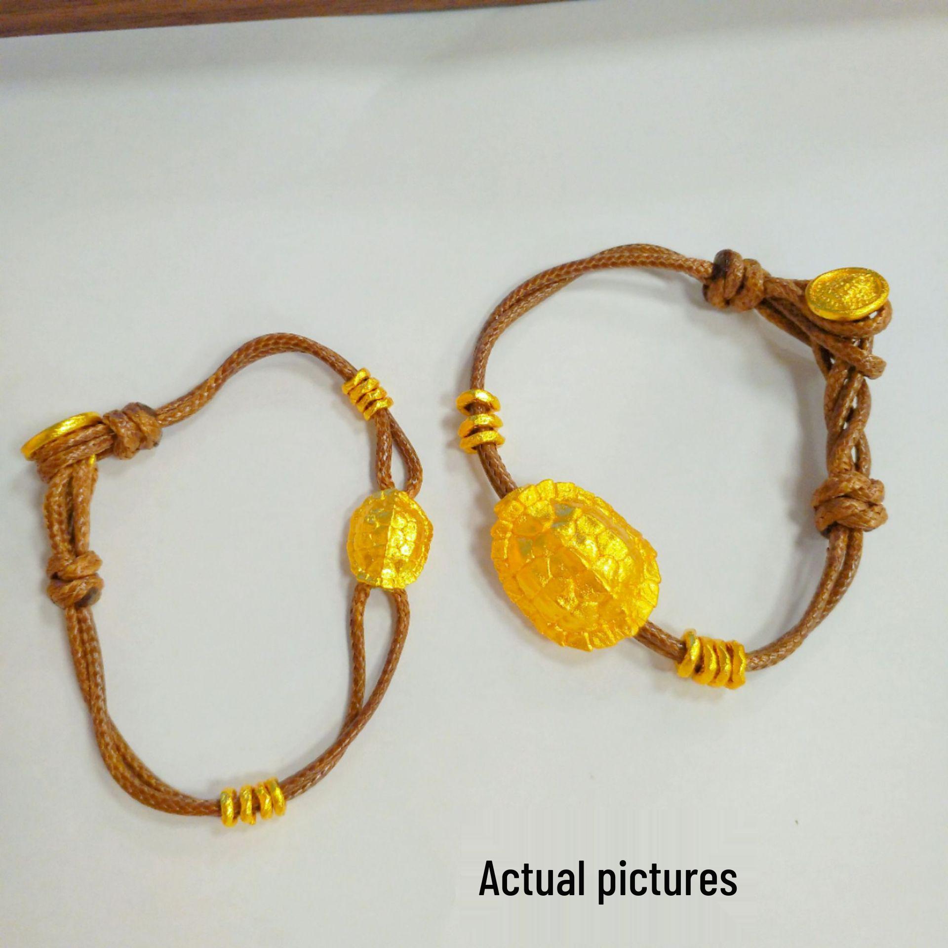 Ancient Gold Wealth Bracelet: Turtle Shell Bead Wenwan Hand String Jewelry Wealth Under Heaven Bracelet (Small)
Ancient Gold Wealth Bracelet: Turtle Shell Bead Wenwan Hand String Jewelry Wealth Under Heaven Bracelet (Small)