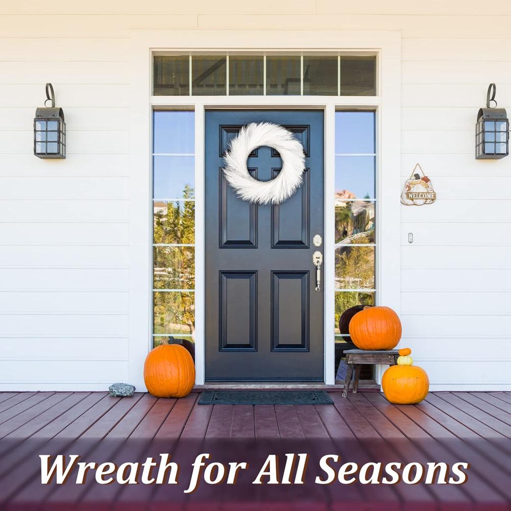 Promotion! 24Inch Fall Wreath Farmhouse Wreath With 11Inch Inner Ring For Christmas Decor (White) білий
Promotion! 24Inch Fall Wreath Farmhouse Wreath With 11Inch Inner Ring For Christmas Decor (White) білий