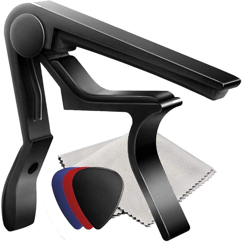 RocksoN one touch guitar capo tasto fiber cloth teardrop type pick 6 pieces fork electric classic acoustic black Black (1 piece)
RocksoN one touch guitar capo tasto fiber cloth teardrop type pick 6 pieces fork electric classic acoustic black Black (1 piece)