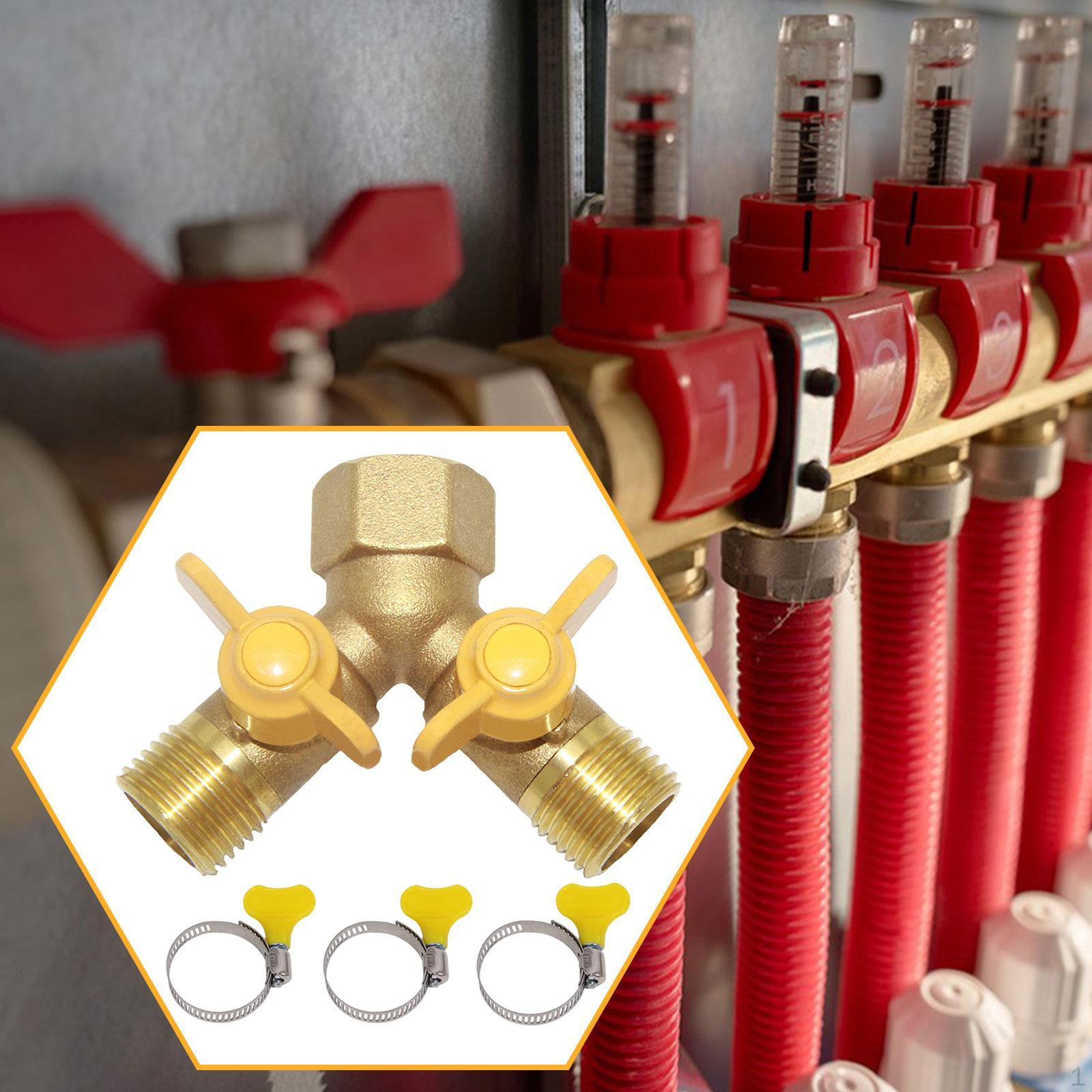 3 Way Shut Off Valve Y Shaped Ball Easy Installation with Clamps Splitter Connector for Home
3 Way Shut Off Valve Y Shaped Ball Easy Installation with Clamps Splitter Connector for Home