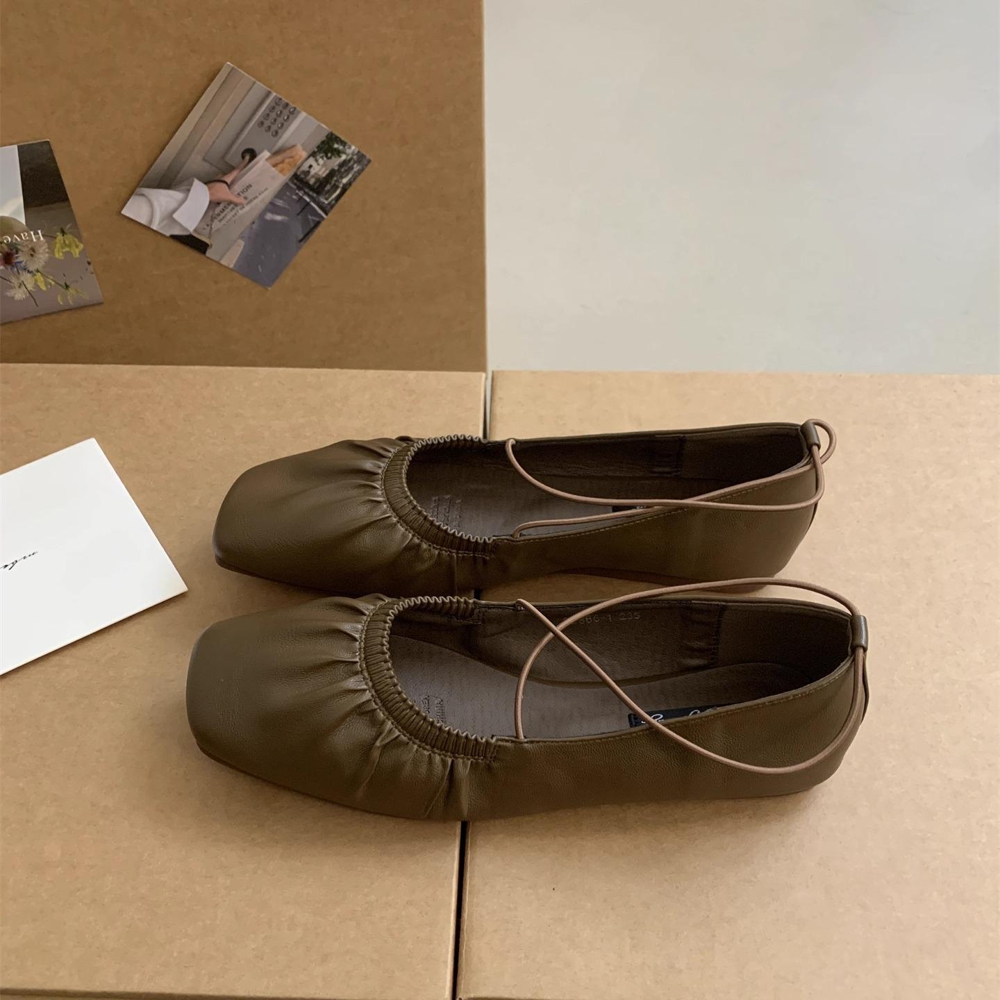 2025 new retro pleated square head retro flat-soled grandma shoes soft-soled single shoes fairy cross-strapped ballet shoes 40
2025 new retro pleated square head retro flat-soled grandma shoes soft-soled single shoes fairy cross-strapped ballet shoes 40