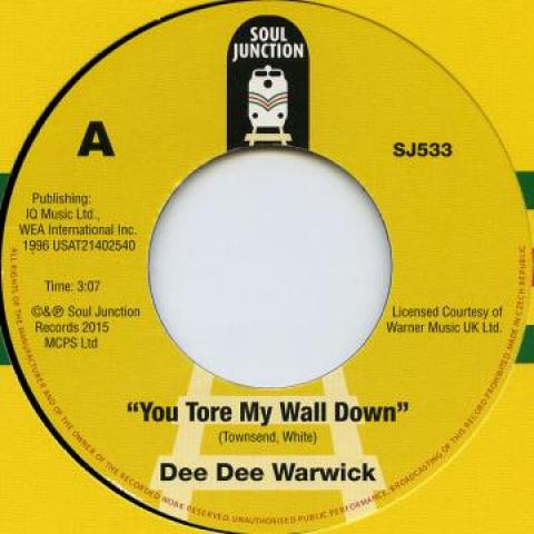 7inch Record DEE DEE WARWICK - You Tore My Wall Down / Can t It Wa SJ533 Soul Junction 2015 UK Soul/Funk
7inch Record DEE DEE WARWICK - You Tore My Wall Down / Can t It Wa SJ533 Soul Junction 2015 UK Soul/Funk