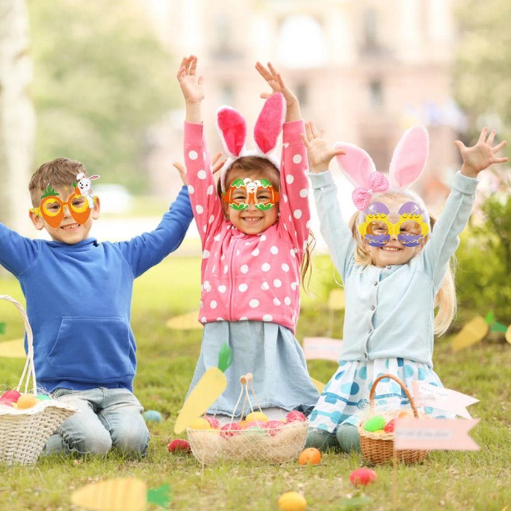 6pcs/set Foldable Carrot Egg Paper Glasses Decorative Easter Theme Party Glasses Photo Props
6pcs/set Foldable Carrot Egg Paper Glasses Decorative Easter Theme Party Glasses Photo Props