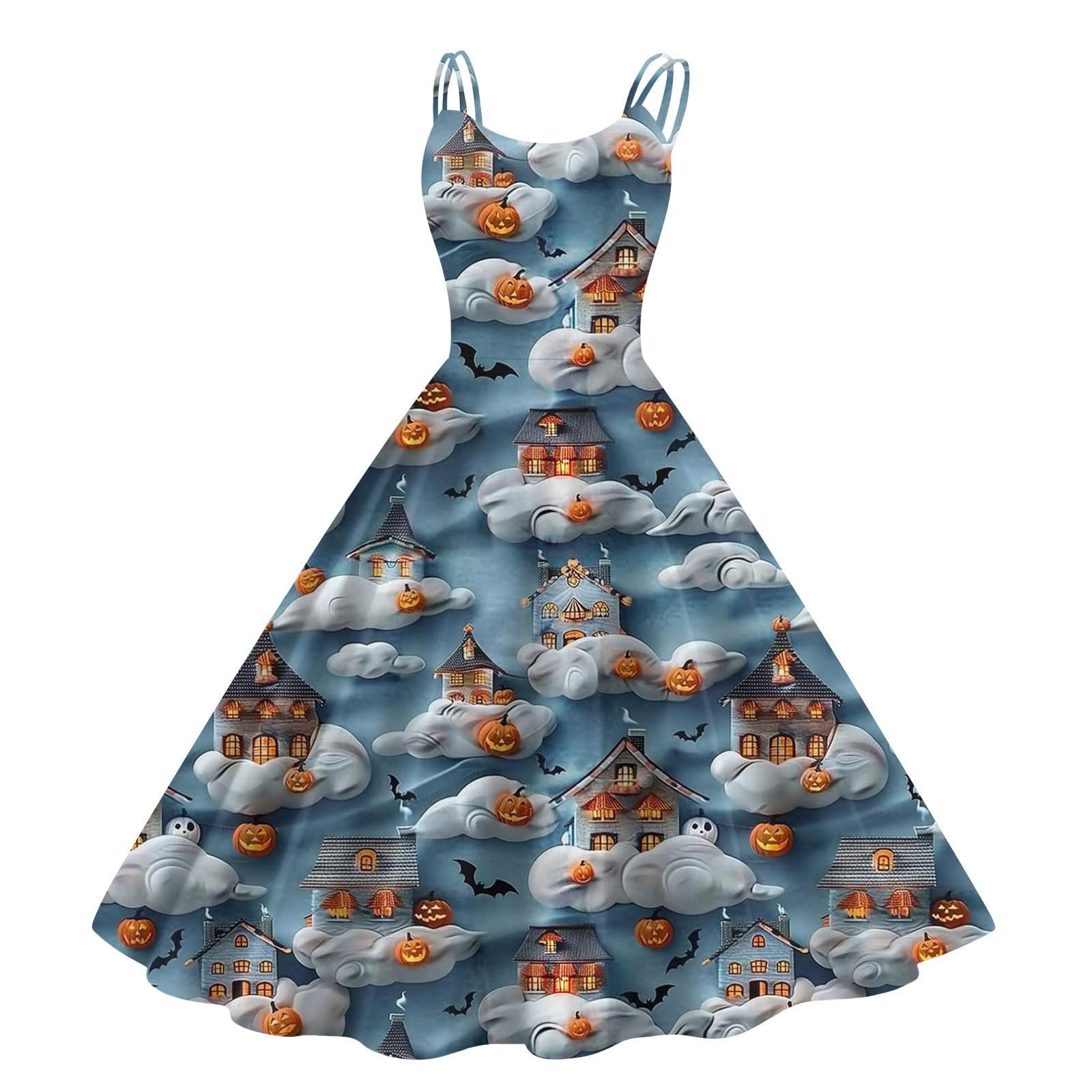 Women s Fashion Casual Halloween Print Sexy Off Shoulder Punk Retro Dress L
Women s Fashion Casual Halloween Print Sexy Off Shoulder Punk Retro Dress L