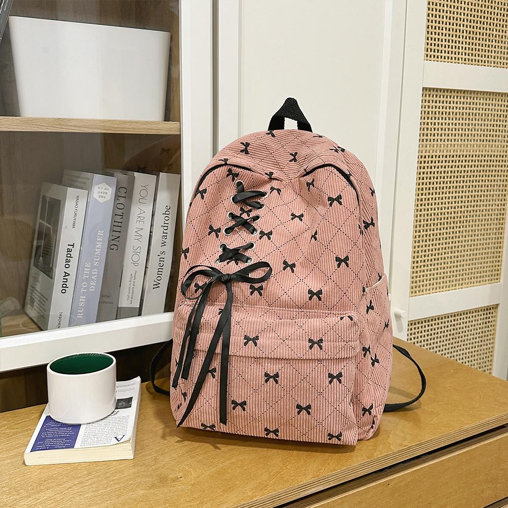 Leisure Backpack, Spring and Summer Corduroy Bow Backpack, Large Capacity College Style Backpack, Commuting Backpack рожевий
Leisure Backpack, Spring and Summer Corduroy Bow Backpack, Large Capacity College Style Backpack, Commuting Backpack рожевий
