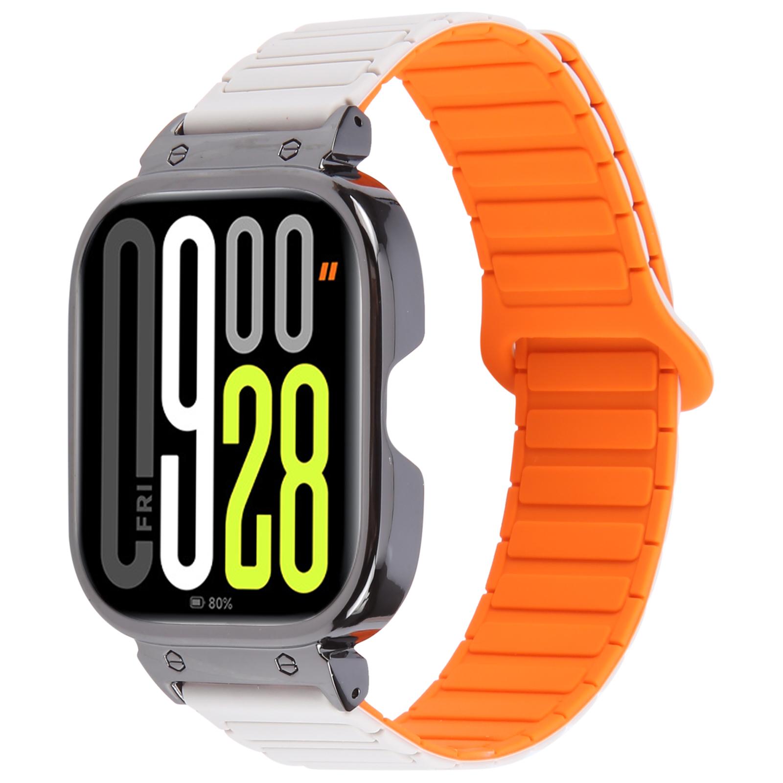 For Xiaomi Redmi Watch 5/4 Metal Black Frame Integrated Magnetic Silicone Watch Band Pink+Blue
For Xiaomi Redmi Watch 5/4 Metal Black Frame Integrated Magnetic Silicone Watch Band Pink+Blue