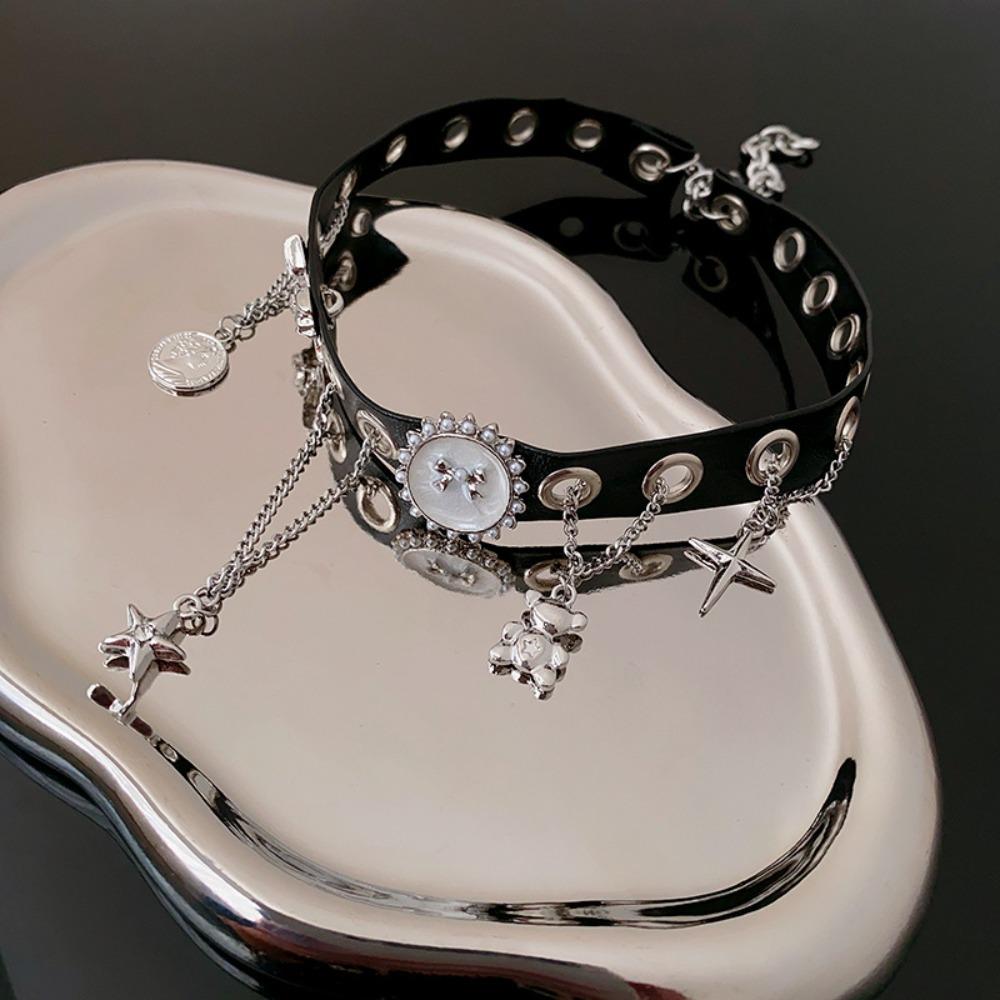 Punk Star Fringe Necklace Sweet Bear Pendant Necklace Bowknot Collar Bone Chain Chain Jewelry чорний
Punk Star Fringe Necklace Sweet Bear Pendant Necklace Bowknot Collar Bone Chain Chain Jewelry чорний