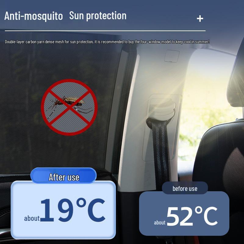 Car Window Sunshade: Anti-Mosquito Summer Mesh Privacy Side Curtain
Car Window Sunshade: Anti-Mosquito Summer Mesh Privacy Side Curtain