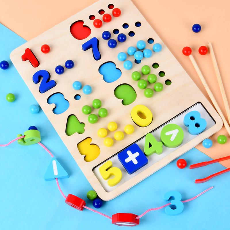 Montessori Cognitive Number Puzzle & Bead Matching Wooden Educational Toy for Children 
Montessori Cognitive Number Puzzle & Bead Matching Wooden Educational Toy for Children