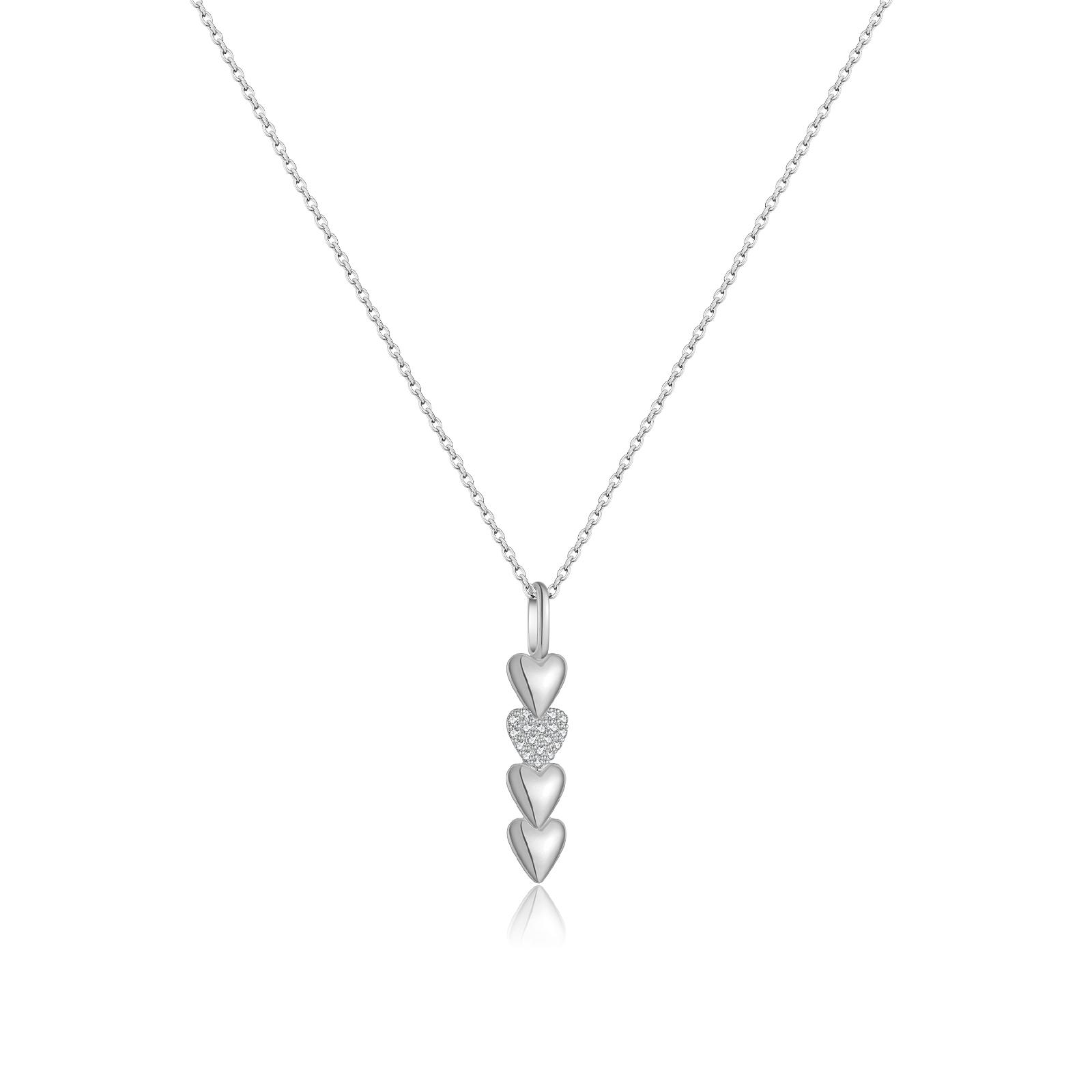Sterling Silver Long Four Heart Pendant Necklace Zircon CZ Charm Choker Women Luxury Wedding Fine Jewelry Gift серебряный
Sterling Silver Long Four Heart Pendant Necklace Zircon CZ Charm Choker Women Luxury Wedding Fine Jewelry Gift серебряный