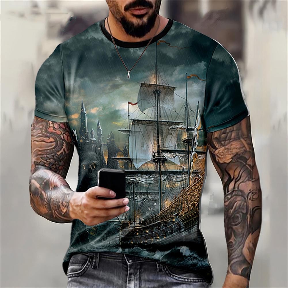 Pirate Ship Pattern 3D Printed T-shirt Fashion Trend Men s Short Sleeved Top Street Harajuku Alternative Personality Round Neck Clothing S
Pirate Ship Pattern 3D Printed T-shirt Fashion Trend Men s Short Sleeved Top Street Harajuku Alternative Personality Round Neck Clothing S