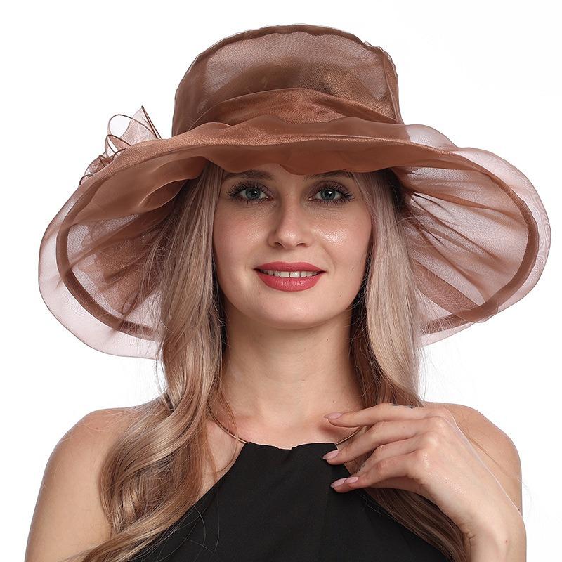 Organza Wide Brim Sun Hat Mesh UV Protection Hat European American Large Head Size Sunscreen Visor for Outdoor Beach Travel коричневий
Organza Wide Brim Sun Hat Mesh UV Protection Hat European American Large Head Size Sunscreen Visor for Outdoor Beach Travel коричневий