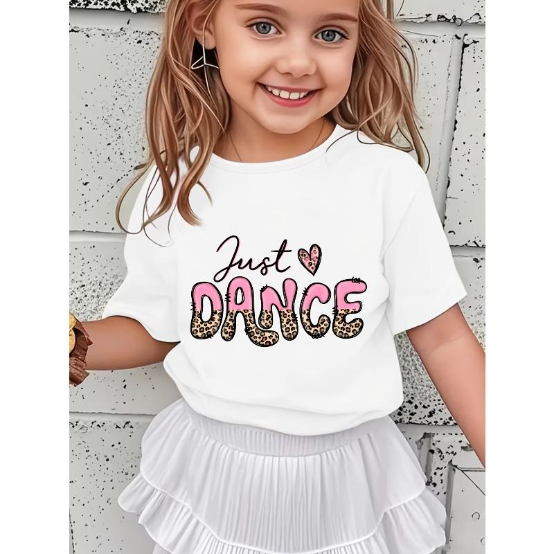 Европейские размеры Девочки Just Dance Футболка с принтом букв и сердечек - Милый топ в танцевальной тематике с культовым, Круглый вырез Повседневный летний наряд для танцевальных занятий 98cm белый
Европейские размеры Девочки Just Dance Футболка с принтом букв и сердечек - Милый топ в танцевальной тематике с культовым, Круглый вырез Повседневный летний наряд для танцевальных занятий 98cm белый