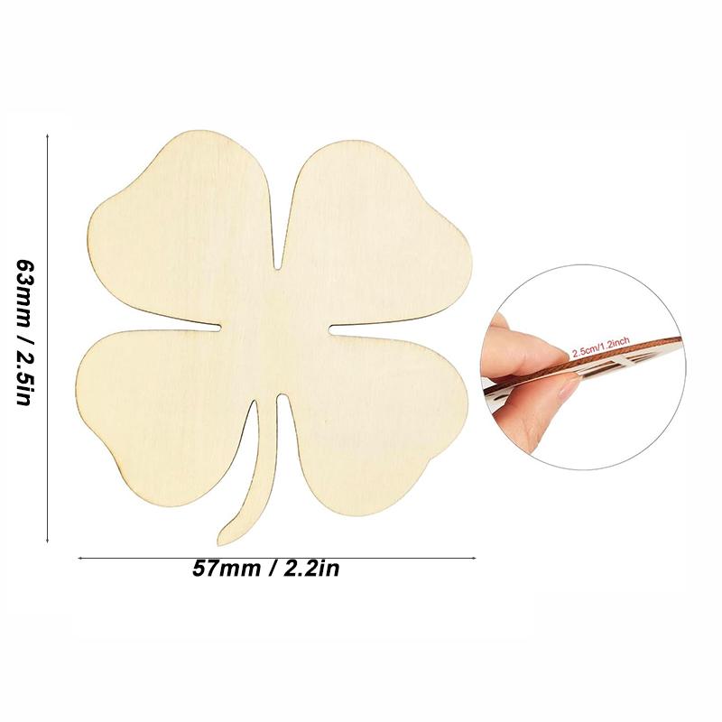 10pcs Wooden Four Leaf Clover Ornaments Unfinished St. Patrick s Day Wooden Shamrock Cutouts Blank Wood 4 Leaf Clover Slices 63X57mm
10pcs Wooden Four Leaf Clover Ornaments Unfinished St. Patrick s Day Wooden Shamrock Cutouts Blank Wood 4 Leaf Clover Slices 63X57mm