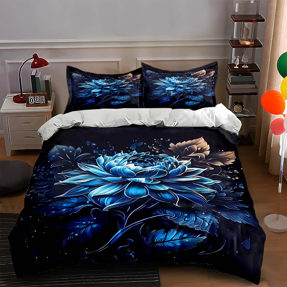 Blue floral artwork. Bedding Duvet cover sets Duvet covers Pillowcases gifts (1 * Duvet Cover 2 * Pillowcases, without duvet insert) 135x200cm
Blue floral artwork. Bedding Duvet cover sets Duvet covers Pillowcases gifts (1 * Duvet Cover 2 * Pillowcases, without duvet insert) 135x200cm