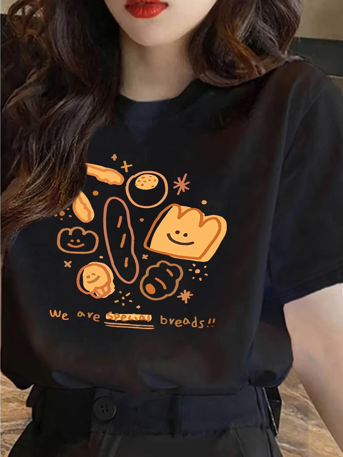 Women s Cute Bear and Bread Print T-Shirt- Soft, Loose-fitting Short-sleeve Round-neck Top, Cute Bear and Bread Breakfast Design, Perfect for Casual S 5XL різнокольоровий
Women s Cute Bear and Bread Print T-Shirt- Soft, Loose-fitting Short-sleeve Round-neck Top, Cute Bear and Bread Breakfast Design, Perfect for Casual S 5XL різнокольоровий