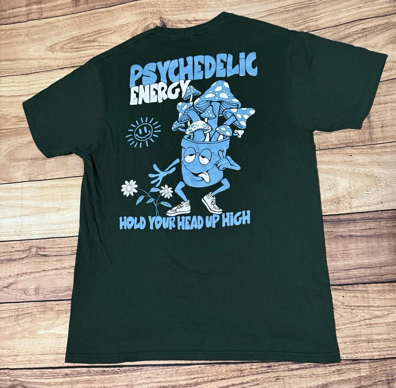 Psychedelic Energy T Shirt Size L Large Trippy Mushroom Hold Your Head Up High XL
Psychedelic Energy T Shirt Size L Large Trippy Mushroom Hold Your Head Up High XL