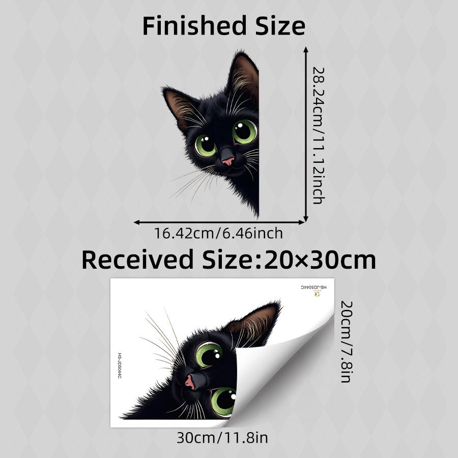 Realistic Black Cat Peeking Through Window Static Cling Glass Sticker Cute Healing Home Decor 20x30CM різнокольоровий
Realistic Black Cat Peeking Through Window Static Cling Glass Sticker Cute Healing Home Decor 20x30CM різнокольоровий