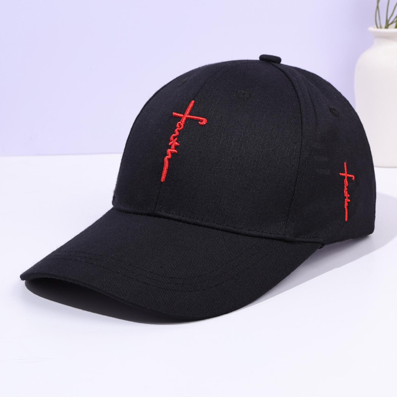 Spring and summer sun shading duckbill cap, cross embroidered baseball cap, fashionable and casual adjustable baseball cap One Size
Spring and summer sun shading duckbill cap, cross embroidered baseball cap, fashionable and casual adjustable baseball cap One Size